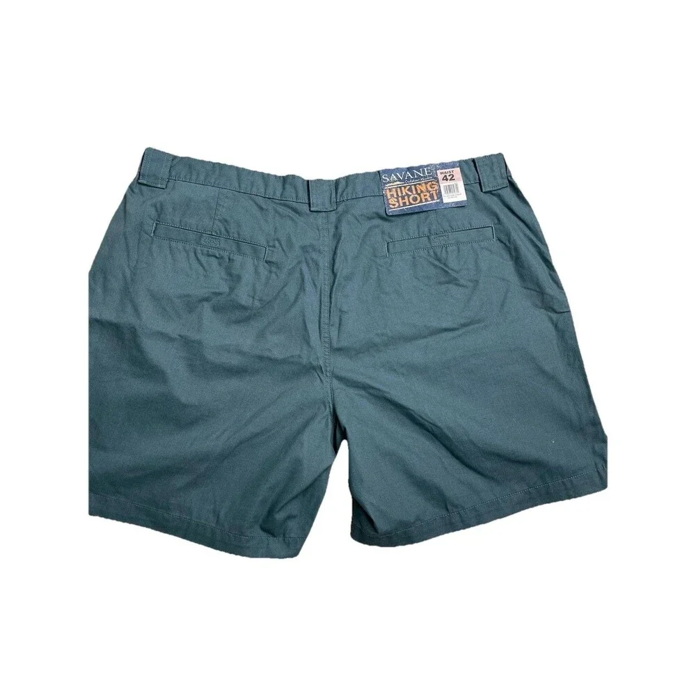 NWT SAVANE MENS Size 42 BALSAM GREEN HIKING‎ CARGO SHORTS UPF PROTECTION